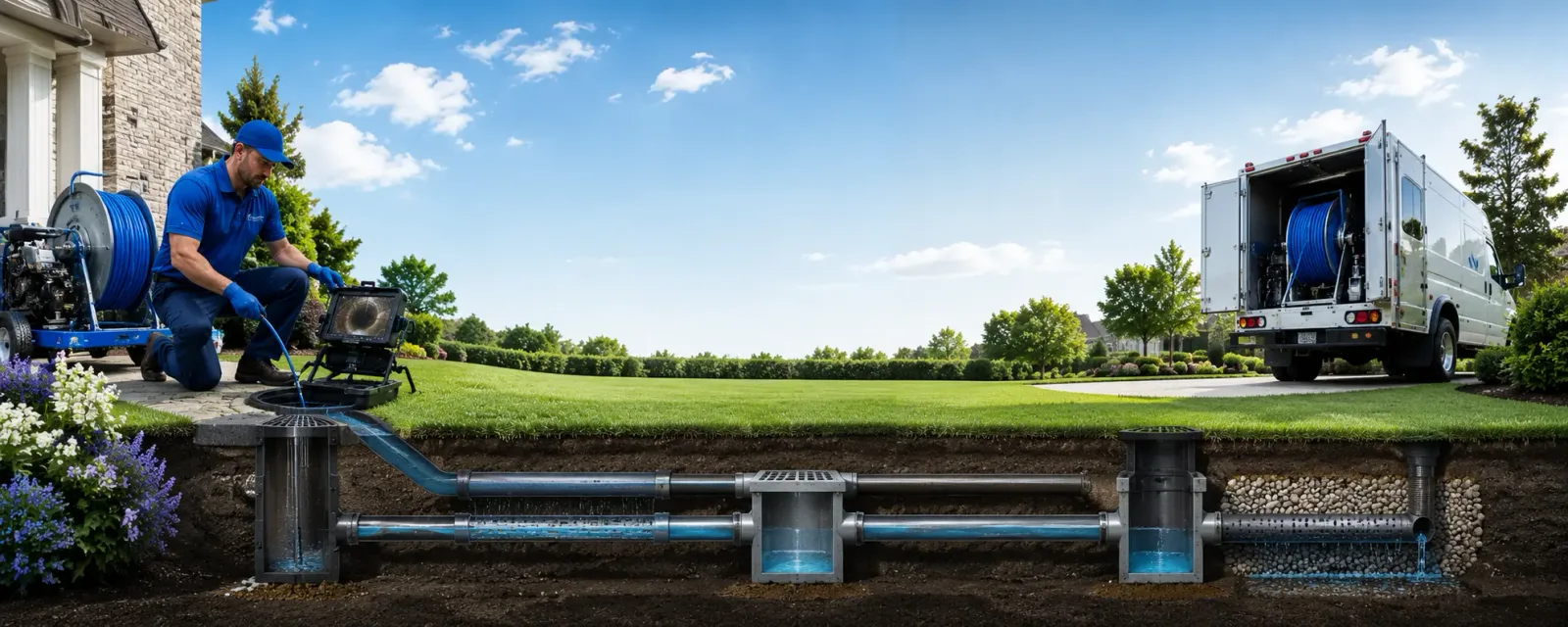 Outdoor drain cleaning information for La Rue, OH